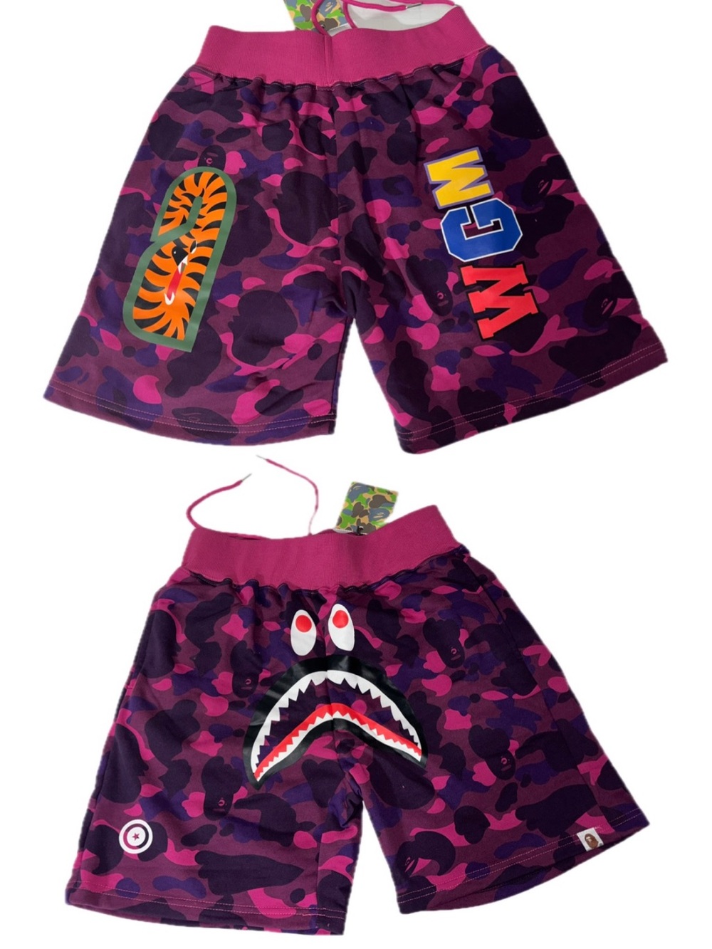 BAPE Color Camo Shark Shorts